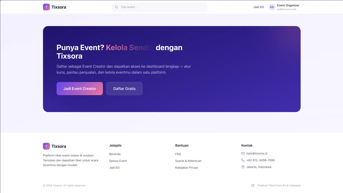 Tixora - Event Ticket Platform - Thumbnail 1